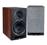 ELAC Uni-Fi Reference 3-Way 6-½” Bookshelf Speakers, Oak or Walnut Speakers for Home Theater and Stereo System, Black Baffle with Walnut Sides