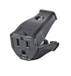 Leviton 3W102-H0E Grounding Cord Outlet, Black