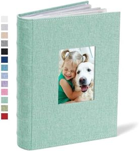 Vienrose Photo Album 4x6 300 Pockets Linen Frame Cover with Memo Areas Photobook Large Capacity Pictures Book for Wedding Family Baby Vacation