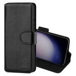 CHALK & HIDE - Real Leather Book Wallet Flip Case Cover For Samsung Galaxy S23, With 2 RFID Blocking Card Slots, Magnetic Closure and Built In Stand - Black