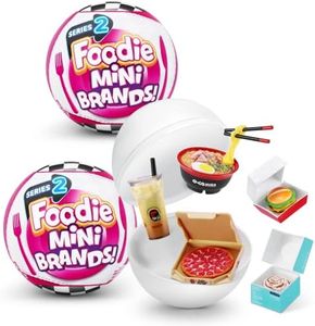 5 Surprise Mini Brands Foodie Series 2 (2 Pack) Mystery Capsule Real Miniature Brands Collectable Toy, Collectibles, Fast Food Toys and Shopping Accessories