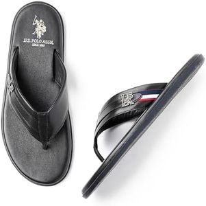U.S. POLO ASSN. Men HENDRIK Black Slippers-(UK6)(US7)(2FD24409Z01)