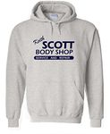 THE GOOZLER - KEITH SCOTT BODY SHOP - Mens Pullover Hoodie, Ash, Small