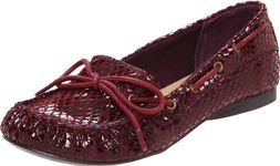 Chinese Laundry Women's Marlow Moccasin, Bordeaux Snake Print, 3 UK