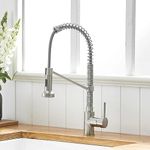 InArt Kitchen Sink Mixer - 360° Pull-Down Sprayer Faucet, Dual Flow (Brushed Chrome KSF026)