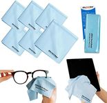 Elite Tech Gear Microfiber Cloth - 6-Pack Oversized Microfiber Cleaning Cloths. Washable High Tech Eyeglass Cleaning Cloths for Electronics, Glasses, Screens and Lenses. Sizes 6" x 7" and 12" x 12".