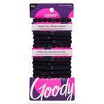 Goody Hair Elastics - 10 Piece Black Polyband Value Pack for All Hair Types, Travel Set for Women and Girls