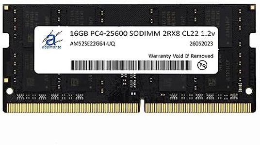 Adamanta 16GB (1x16GB) DDR4 3200MHz (or 2933MHz or 2666MHz or 2400MHz or 2133MHz) PC4-25600 SODIMM Samsung IC 2Rx8 CL22 1.2v Non-ECC Unbuffered Notebook Laptop Gaming RAM Memory Upgrade