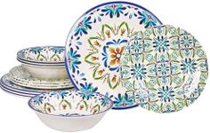 Melamine Dinnerware Set for 4 of 12