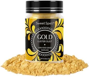 Sweet Spell Gold Luster Dust Edible Glitter (15g) - Shimmer Pearl Dust Powder for Decorating Cakes, Chocolate, Drinks, Cocktails - 100% Edible, Food Grade, Vegan, Gluten-Free