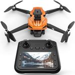F180 GPS Drone with Camera 4K, 4.5"LCD Screen for Adults, 90° Electric Adjustable Lens, Professional Drone with Follow Me, Auto Return Home, Under 249g, Tap Fly, RC Quadcopter GPS Drones for Beginners