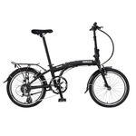 Wonder-8-SP - SOLOROCK Aluminum 8 Speed 20" Folding Bike - V Brakes (Matt BK), with Fenders & Alloy Rear Rack, Stainless Steel Spokes & Fender Stays