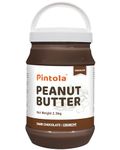 Pintola Peanut Butter Chocolate Flavour Crunchy 2.5kg -18.6g Protein & 5.2g Dietary Fiber, Made with Premium Roasted Nuts & Cocoa, Gluten Free, Zero Cholesterol & Trans Fat, Vit E & B3, Dark Chocolate