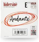 Hidersine Andante E String for Violin 4/4 to 3/4 size. Steel Core string. Great tone and great value. Perfect for Students with full sized and three quarter violins. SINGLE E STRING