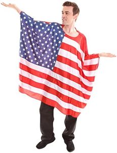 Women's USA Flag Tunic Costume | USA Sports Multi Color Costumes (Onesize, Multi)
