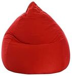 Gouchee Home Easy Collection Bean Bag Chair for Kids and Adults - Tomato - Beanbag Couch for Indoor Living Spaces - Cozy Chair, Stylish, and Comfy Lazy Sofa Chair for Reading, Gaming, and More