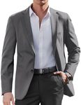 COOFANDY Mens Casual Sport Coat Slim Fit Lightweight Blazers Jacket Two Button Business Suit Jackets, Dark Grey, L