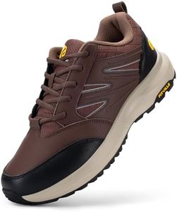 FitVille Extra Large Chaussures de Randonnée Imperméables pour Hommes Chaussures Basses Trekking Respirant Antidérapant Support De l'arche Soulager Douleur Au Talon 48 EU Large