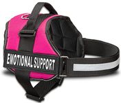 Emotionale Unterstützung Hundeweste Geschirr mit reflektierenden Trägern, baren Patches, & Top Handle,Heavy Duty Emotional Support Hundegeschirr für Arbeitshunde (Pink, Small)