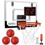 AOKESI Indoor Mini Basketball Hoop and Balls 17" x 12.5" - Basketball Hoop for Door Set - Indoor Mini Basketball Game for Kids