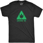 Mens Contains THC T Shirt Funny 420