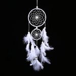 Dream Catchers Handmade Feather Native American Circular Net for Kids Boys Girls Bedroom Wall Hanging Decoration Decor Nursery Wall Art Ornament Craft