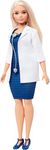 Barbie Doctor Doll, Curvy, Dressed in White Coat with Stethoscope and Blonde Hair, Gift for 3 to 7 Year Olds​​​​, Multicolor