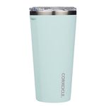 Corkcicle Stemless Wine Glass Tumbler with Lid, Insulated Travel Cup, Gloss Powder Blue, 12 oz