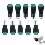 5 Pairs Premium 2.1 X 5.5mm Connector 12V Male Female DC Barrel Jack Power Connector Screw Terminal Adapter Socket Plug Kit for CCTV Security Camera Led Light Strips or Other DC 5V-24V Devices (DC)