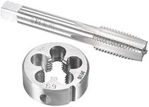 uxcell M16 x 2mm Metric Tap and Die Set, Machine Thread Screw Tap with Round Threading Die, Tap & Die Kit for Nut Screw Bolt Thread Repair