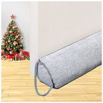 Under Door Draft Stopper Noise Blocker 30 Inches for Door Bottom Air Seal Insulation and Soundproof, Heavy Duty Weather Guard Snake Stripping, Gray