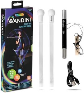 Wandini Glow.0 LED Light Magic Wand – Collapsible Levitation Stick, USB Rechargeable & Patented Design, Balanced LED Flow Prop for Smooth Tricks, Visual Performances with 22 Dynamic Color Modes