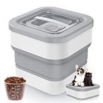 InnOrca Dog Food Storage Container, Collapsible Dog Food Container with Magnetic Lid & Measuring Cup, 15Lb