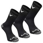 Callaway Men's 2022 Callaway Men's Sport Crew Socks, Black, 3 Pack, Osfm Socks, Black, One Size UK