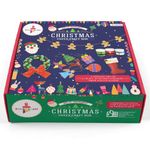 Kalakaram DIY Christmas Cheer Craft Box, Wonderful Mix of 6 Craft Activities, Make a Santa Face Mask, Christmas Stocking, Gingerbread Man Bunting, Christmas Tree Ornaments, Cookie Holders, and a cheerful Pom-Pom Wreath, Christmas Theme Craft Kit, DIY Kit for Kids, Activity Kit for Kids