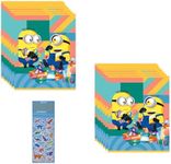 Despicable Me Minions Birthday Party Supplies Favor Bundle Pack includes Plastic Favor Loot Bags - 16 Count