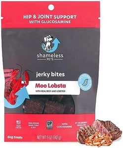 Shameless Pets Jerky Dog Treats, Moo Lobsta - Healthy Chews for Dogs with Hip & Joint Support - Real Grass-Fed Beef & Lobster - Grain, Corn & Soy Free - 1-Pack