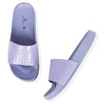 XE Looks Soft Stylish & Trendy Lavender Flip Flops For Women UK-8