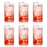 Borosil Vision Glass 350 ml Set of 6 pcs Transparent Drinking Glass |Borosilicate Glass Tumblers for Water, Cold Drinks, Juice | Flame Proof, Microwave & Dishwasher Safe | for Daily use & Gifting