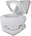 YITAHOME Portable Travel Toilet RV Potty, 2.6 Gallon Detachable Tank, Double Outlet Water Spout, Handle Flush Pump, for Camping, Boating, Hiking, Trips