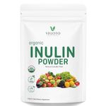 VELOTO Organic Inulin Powder, Pure Inulin Prebiotic Natural Soluble Fibers Sweetener, Unflavored & Unsweetened Plant Powder for Smoothie, Gluten Free, Vegan, 2.2 lbs