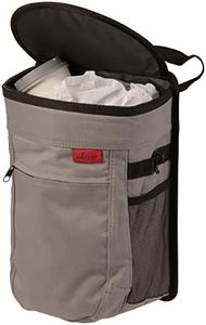 Lusso Gear Spill-Proof Car Trash Can, 2.5 Gallon Hanging Garbage Bin for Men and Women, Removable Liner, Storage Pockets, Keeps Automobile, Truck, Minivan & SUV Clean & Odor Free