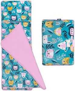Wildkin Kids Velour Nap Mat – Soft, Cozy, Convenient for Daycare & Preschool – Party Animal