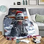 3D Baby Yoda Throw Blanket,Ultra Soft Blanket Cozy Warm and Hypoallergenic Washable Couch or Bed Throws Birthday Gift (M,59 * 51)