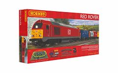 Hornby R1281M Red Rover Train Set - Analogue OO Gauge Model Railway, Includes: 1x Diesel Locomotive, 3x Rolling Stock & Track - Starter Electric Model Train Sets - 1:76 Scale