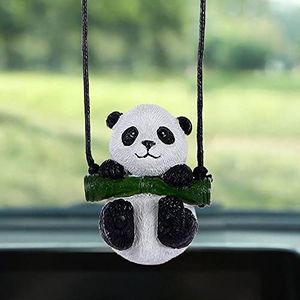 Panda Car Hanging Ornament Kung Fu Panda Car Decoration Mirror Hanging Car Interior Accessories for Car Rear View Mirror Hanging Accessories Gardening Hanging Car Ornament…