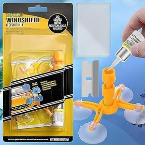 ASOMA Windshield Repair Kit for Car Glass, Fix Chips, Star Cracks, Half-Moon and Nick Scratches | Easy Quick Car Windshield Glass Repair Tool for Auto Glass Scratch Fix & Polishing (Set of 1)