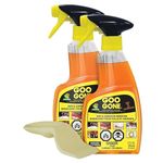 Goo Gone Spray Gel & Sticker Lifter Bundle Set - 2 Pack, 12 oz Surface Safe Adhesive Remover Clings to Vertical Surfaces