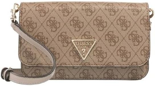 GUESS Women's Noelle Mini Handbag Bags and Purses Brown, Latte logo, Einheitsgröße