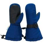 JAN & JUL Toddler Ski Hand Mittens for Winter Waterproof (Nebula blue, M: 4-6 Years)